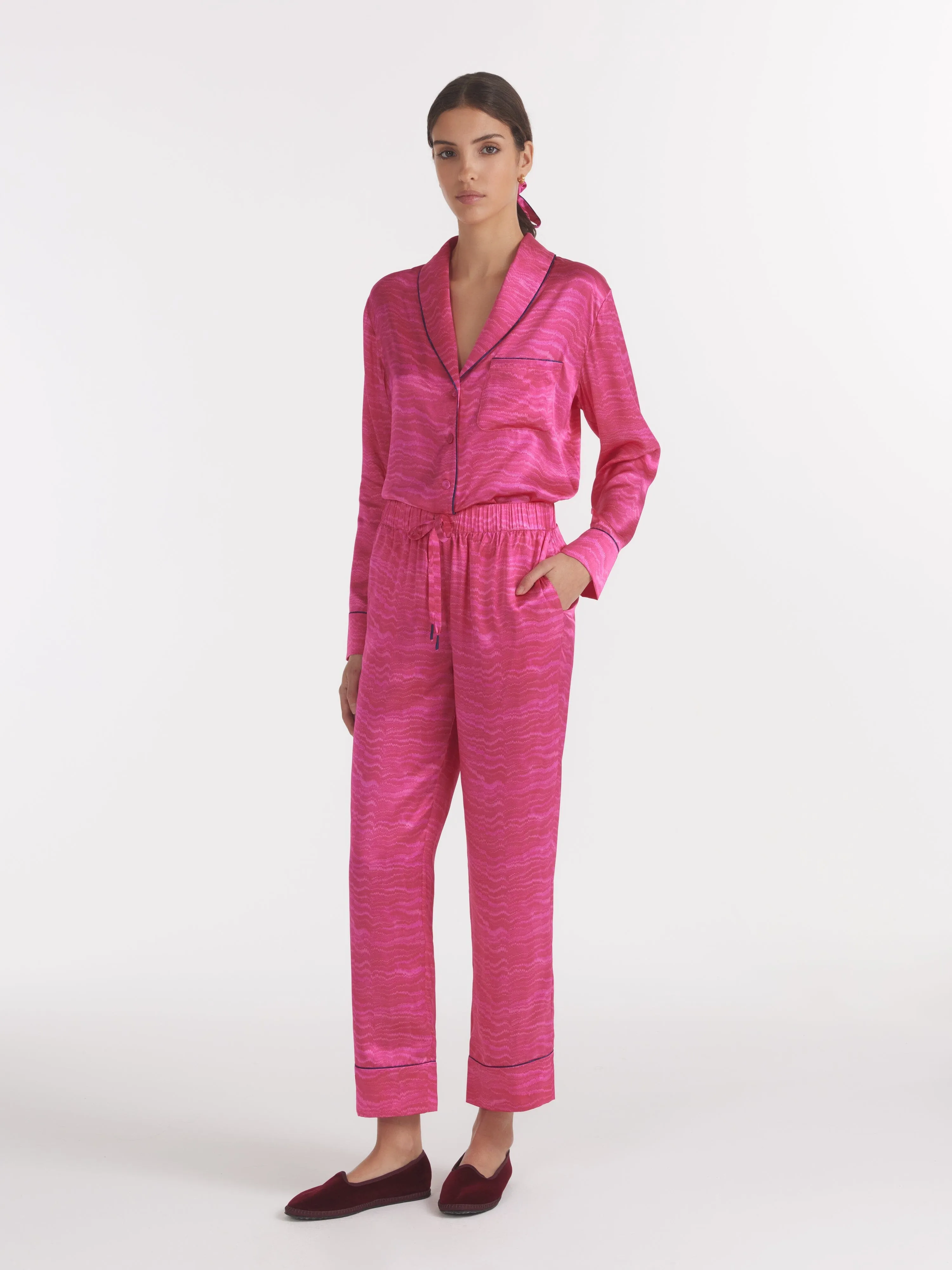 Women's Lounge PJ Set in Pink Marbling sold by SALONI product image thumbnail 2