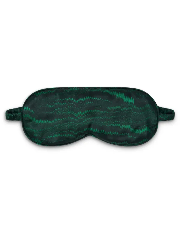 Piped Eye Mask in Forest Marbling made by SALONI