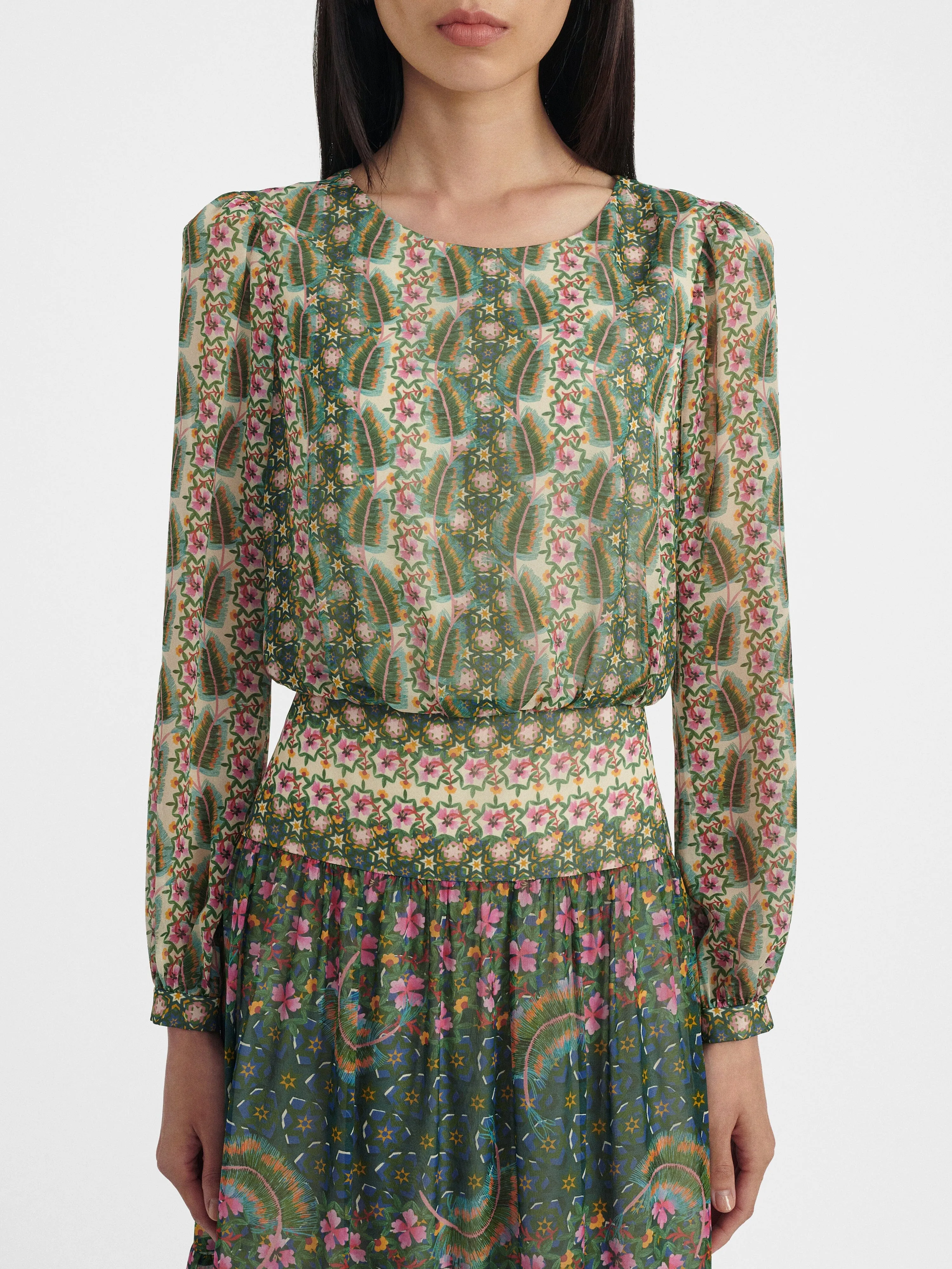 Isabel Dress in Sorrel Star print sold by SALONI product image thumbnail 4
