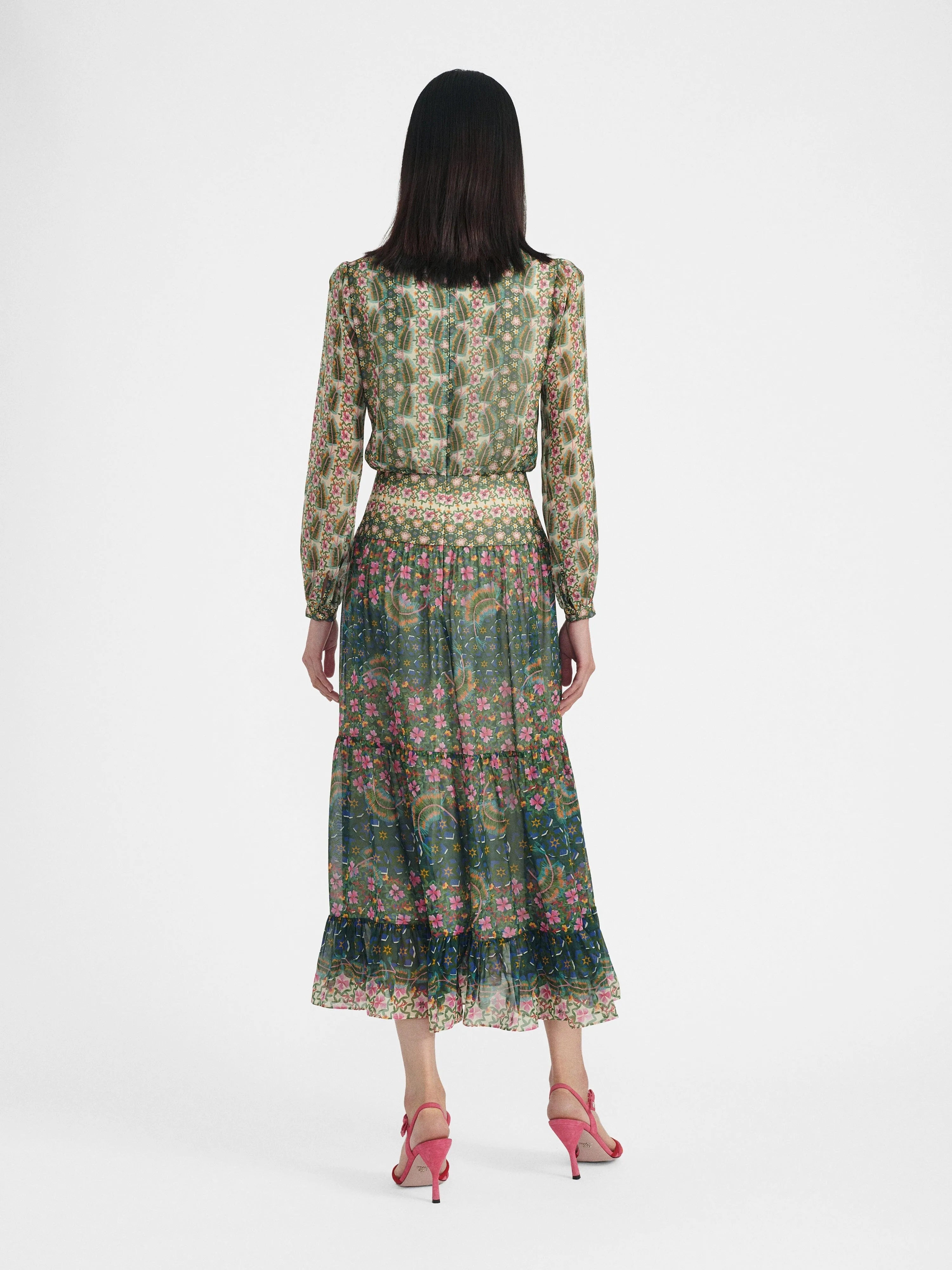 Isabel Dress in Sorrel Star print sold by SALONI product image thumbnail 3