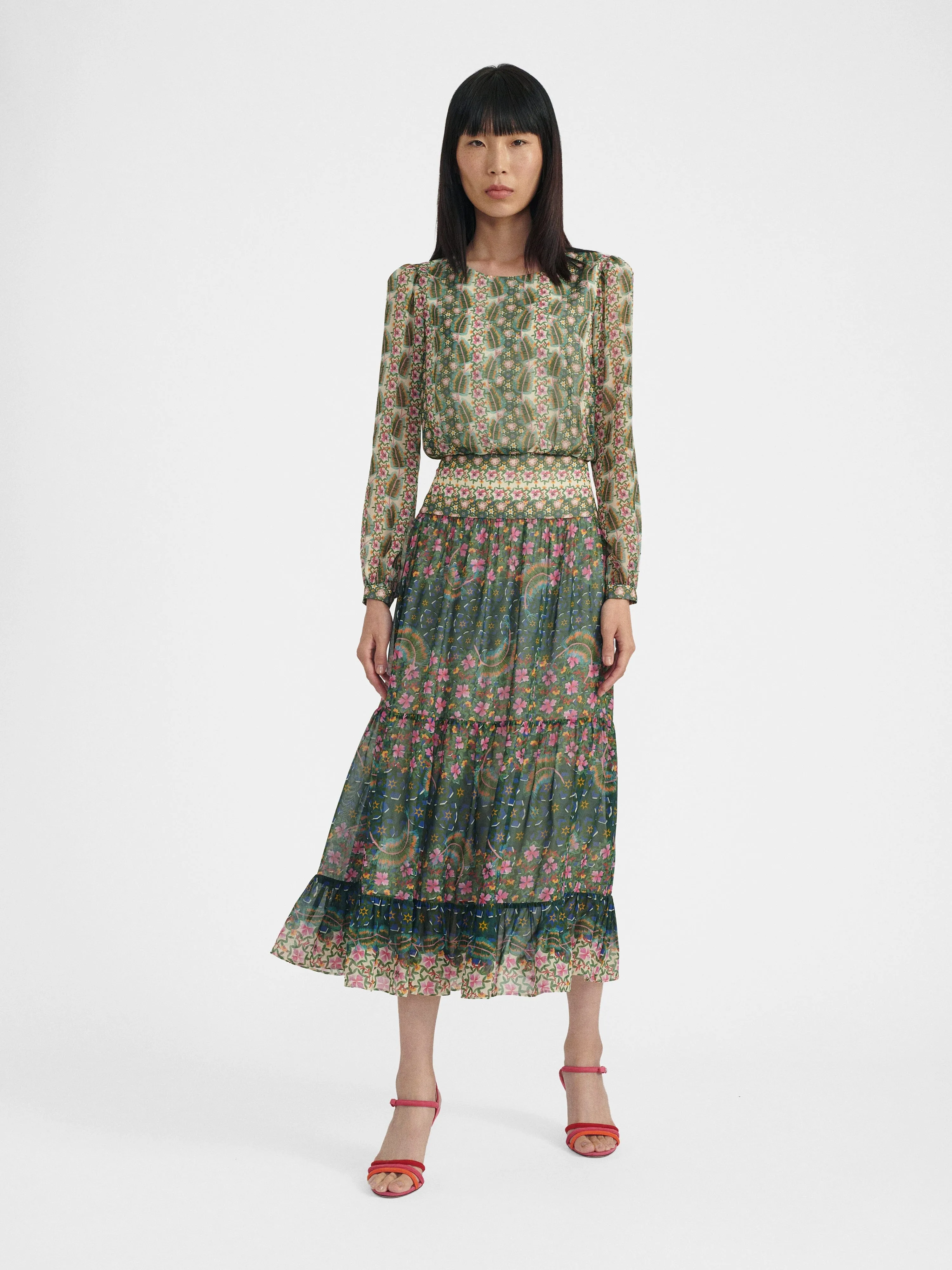 Isabel Dress in Sorrel Star print sold by SALONI product image thumbnail 2