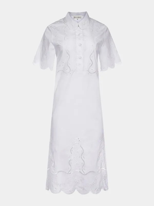 Venyx Dree B Dress White Astro Broderie sold by SALONI