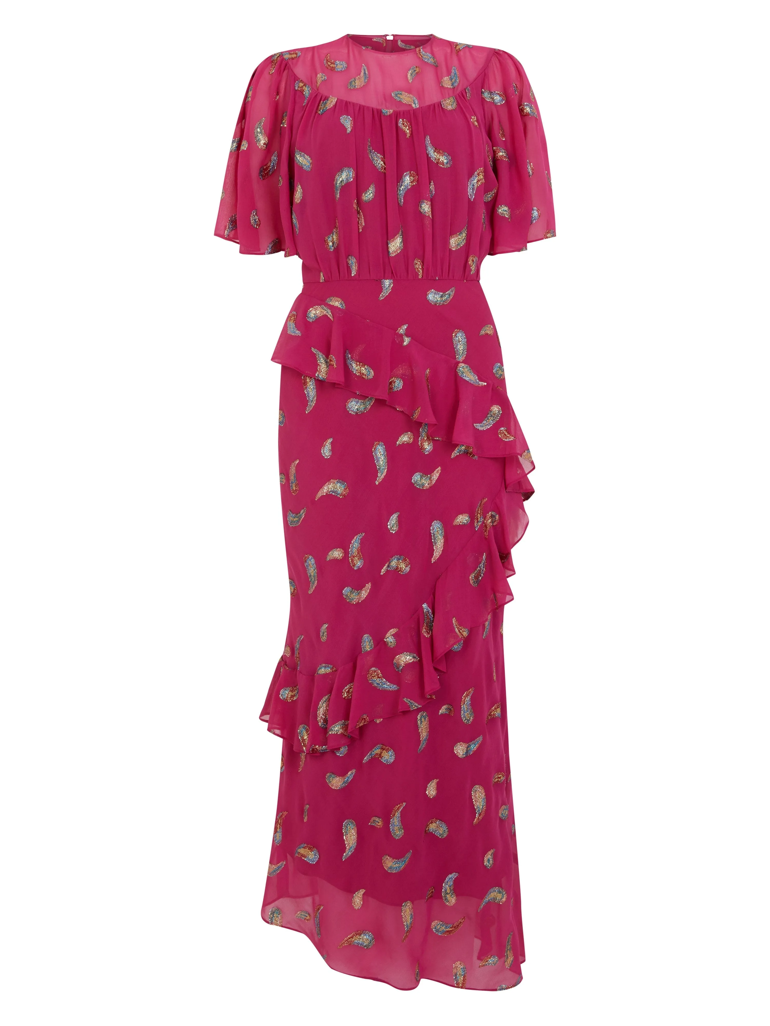 Vida B Dress in Fuchsia Rainbow sold by SALONI
