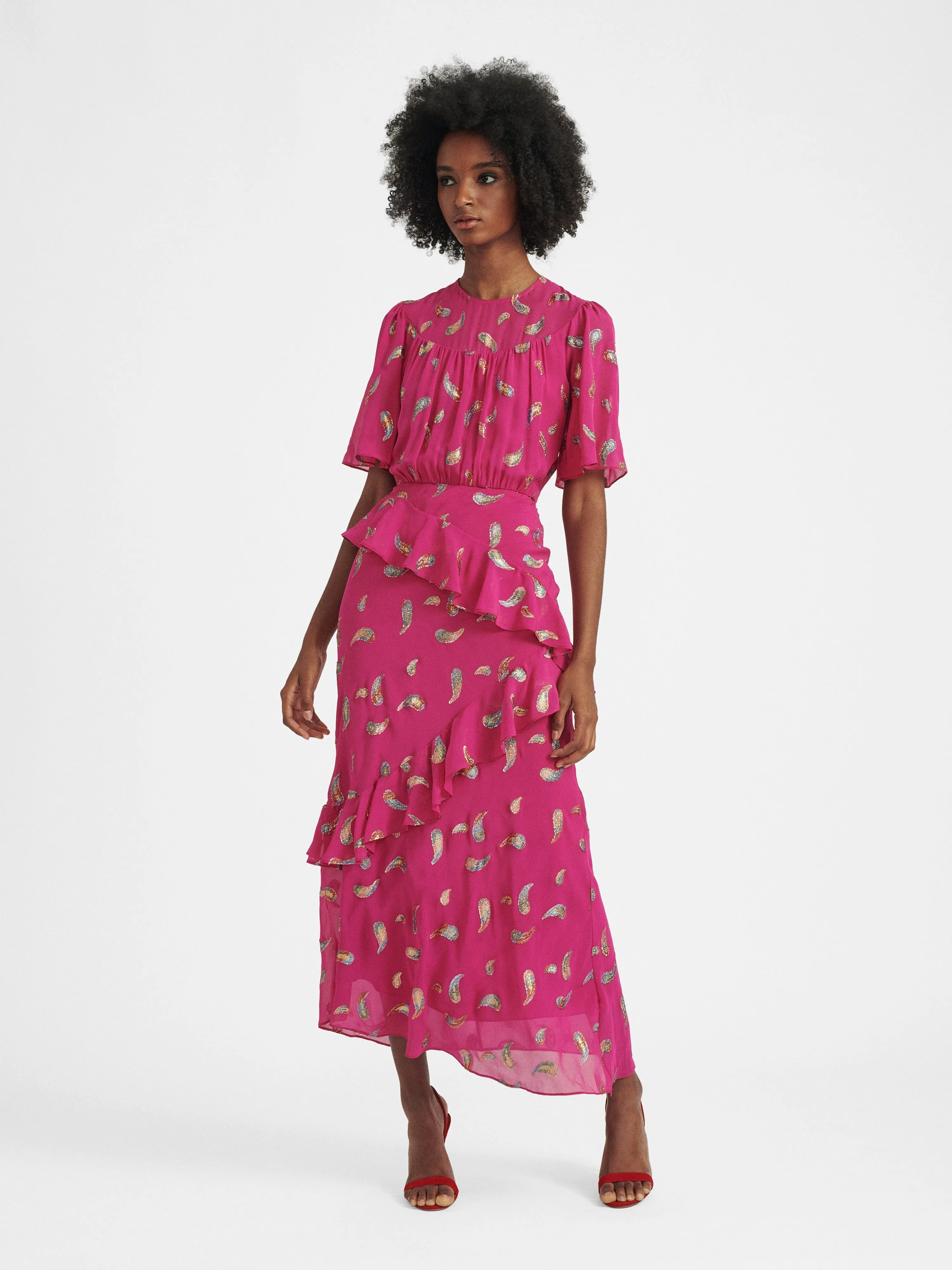 Vida B Dress in Fuchsia Rainbow sold by SALONI product image thumbnail 2