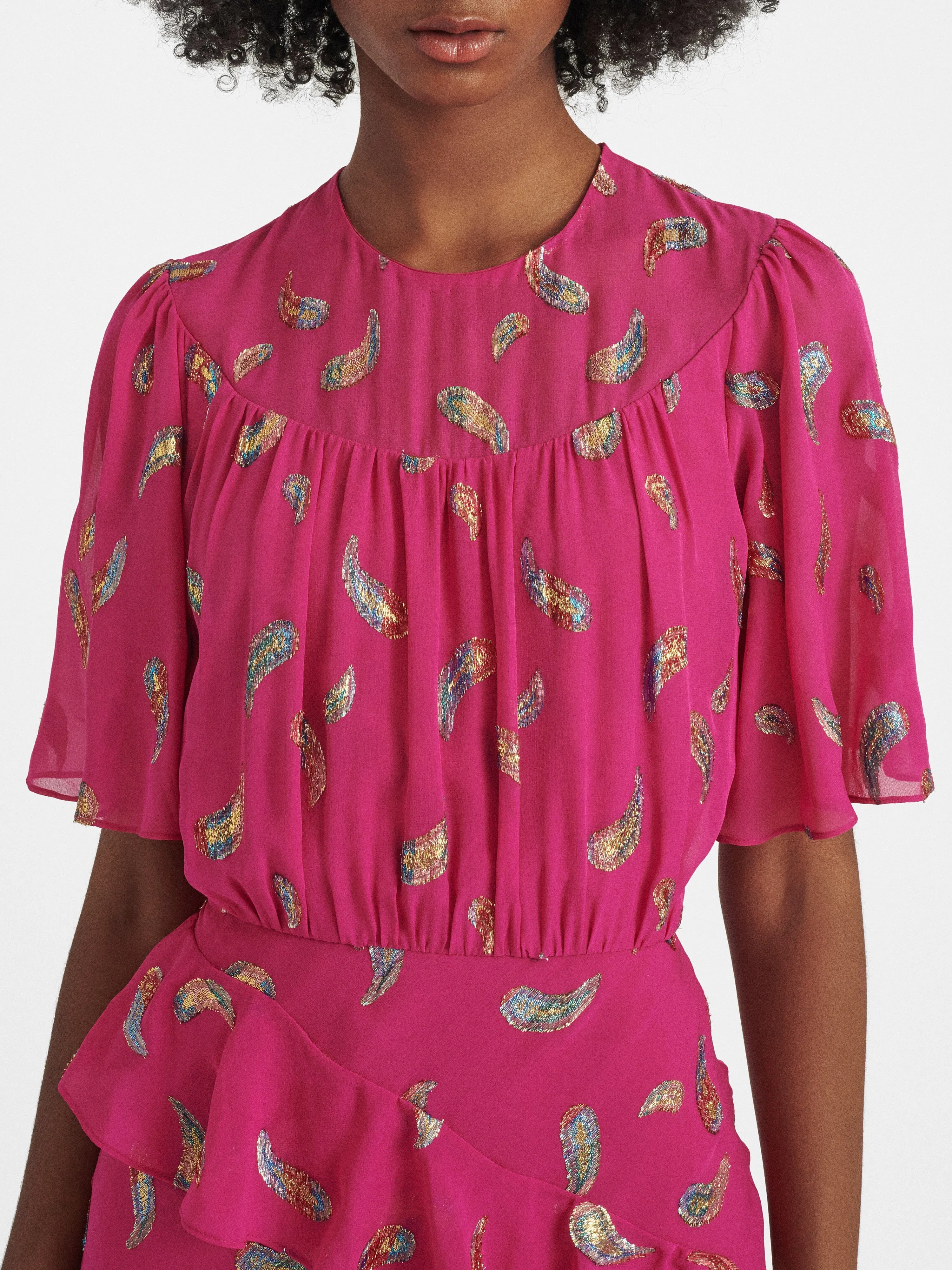 Vida B Dress in Fuchsia Rainbow sold by SALONI product image thumbnail 4