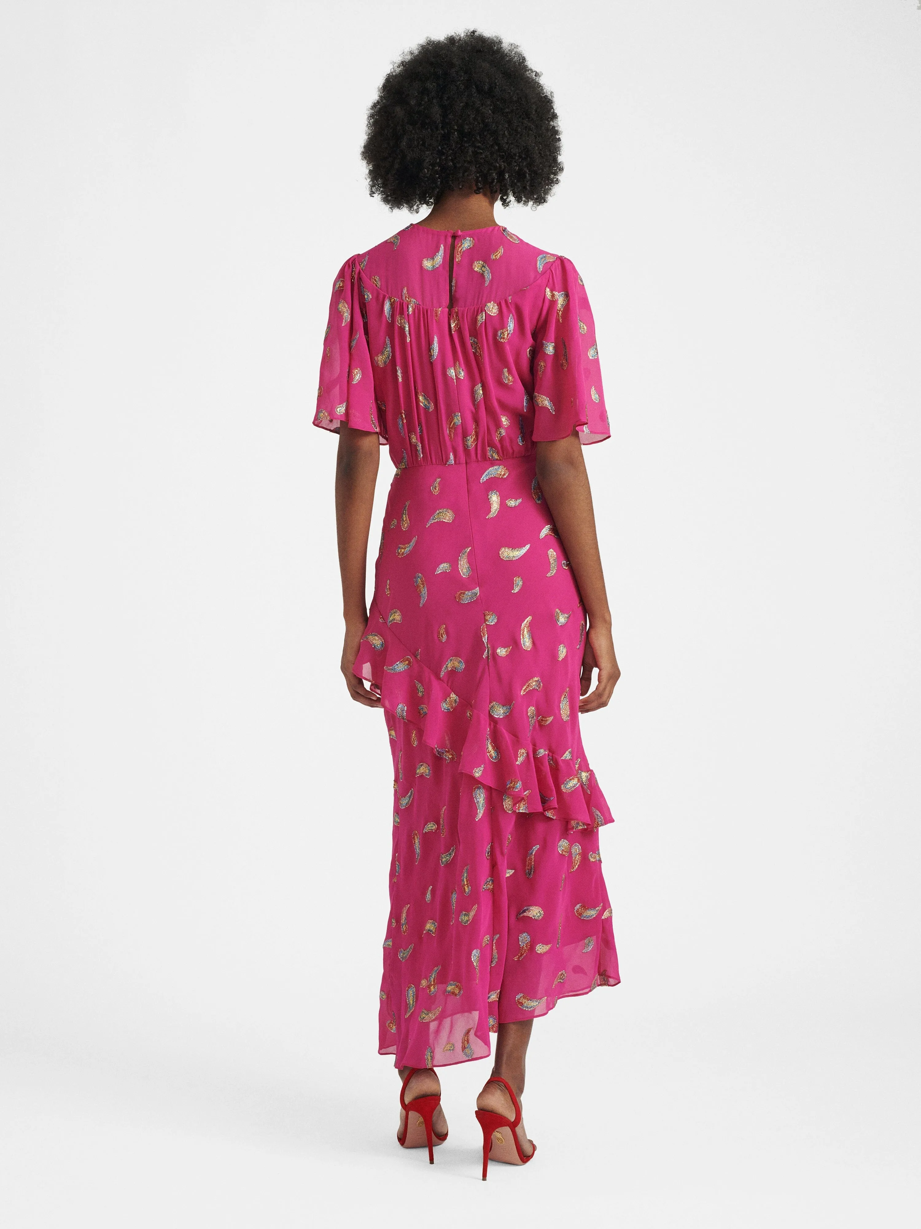 Vida B Dress in Fuchsia Rainbow sold by SALONI product image thumbnail 3