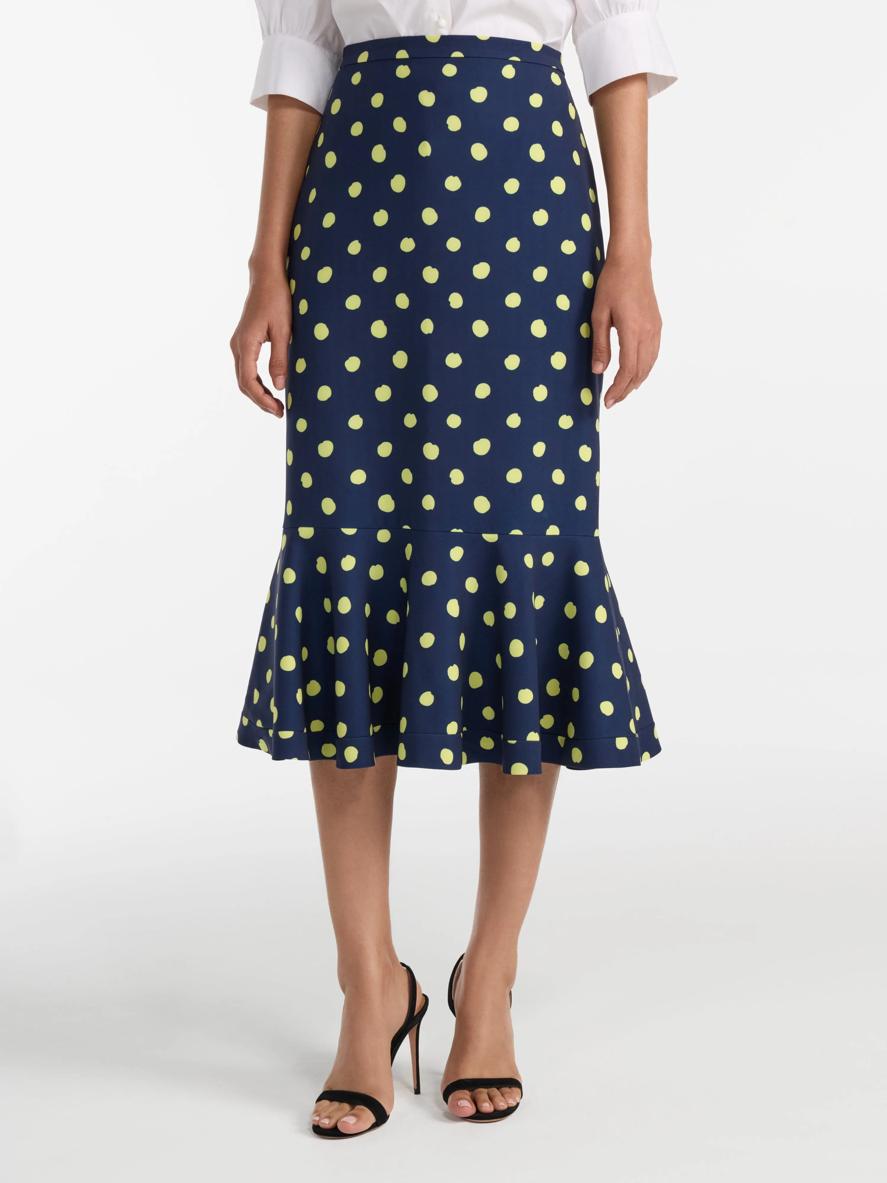 Portia Midi B Skirt in Polka Lemon sold by SALONI product image thumbnail 5
