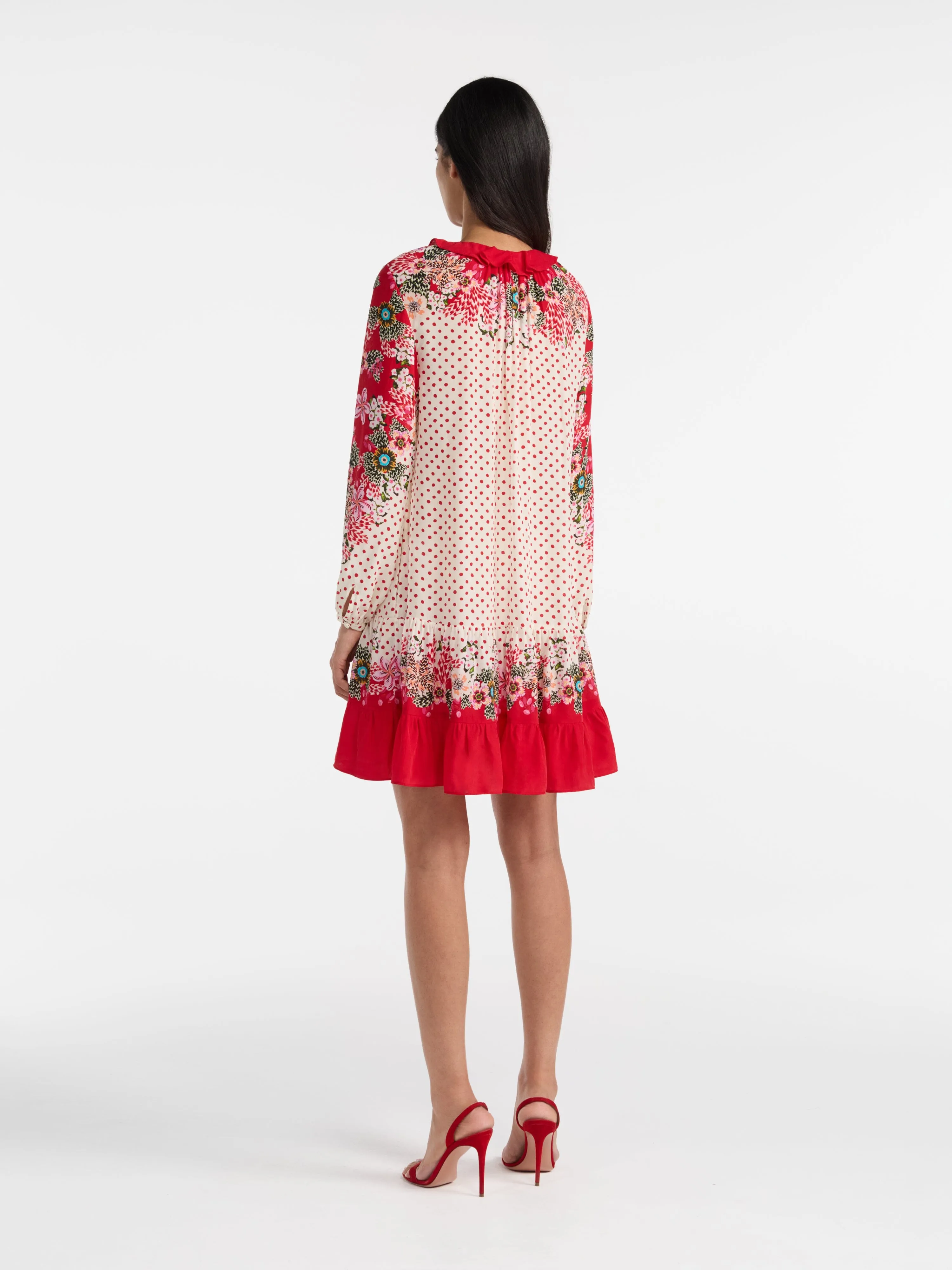 Alexis Short C Dress in Plumeria Polka sold by SALONI product image thumbnail 4
