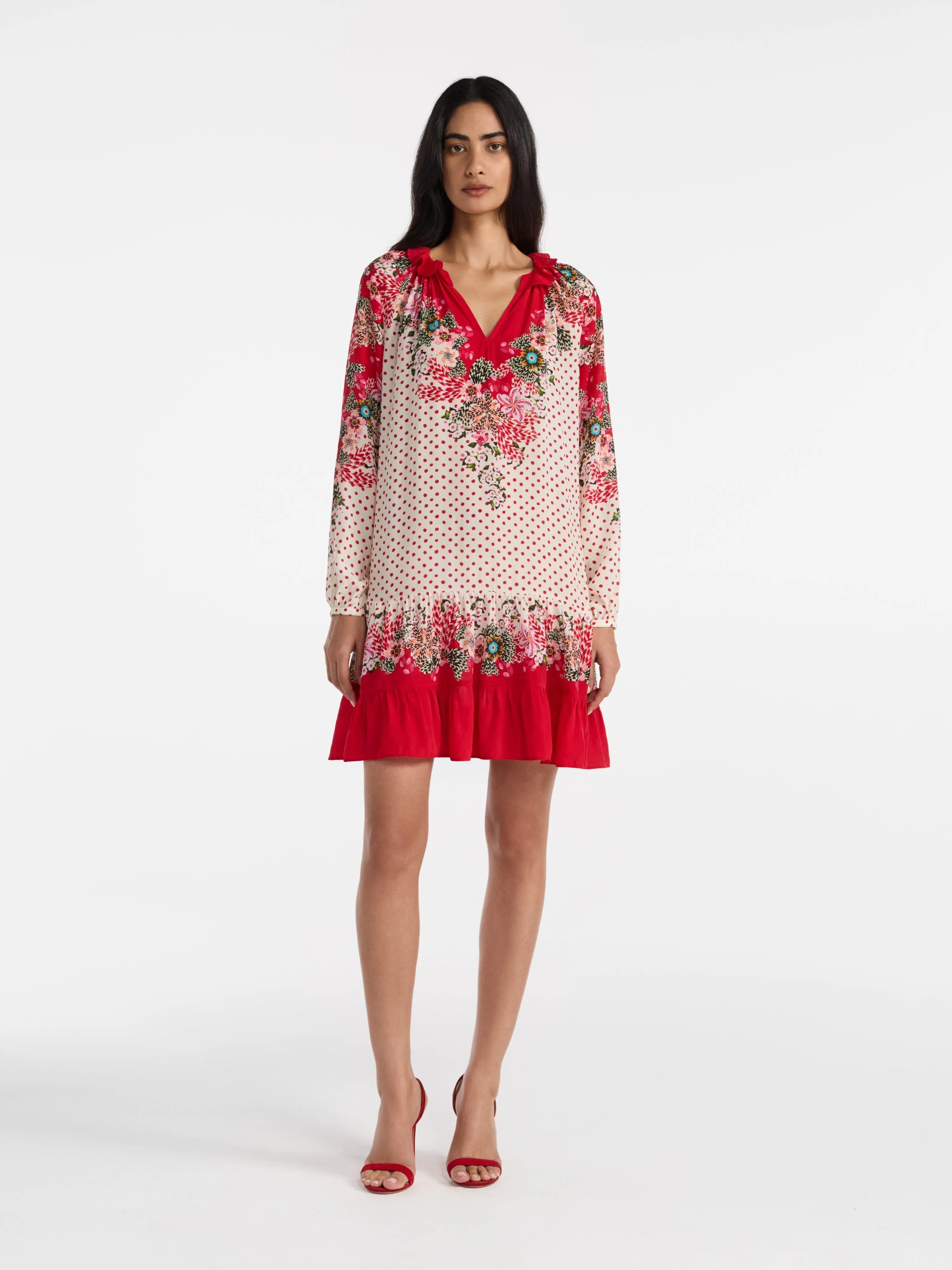 Alexis Short C Dress in Plumeria Polka sold by SALONI product image thumbnail 2