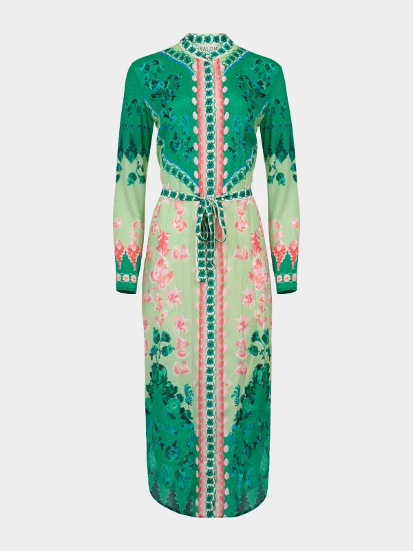 Molly D Dress in Floral Terrazzo sold by SALONI