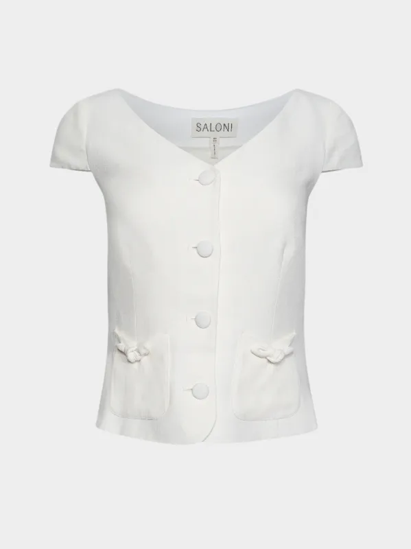 Alma Jacket in Ivory sold by SALONI