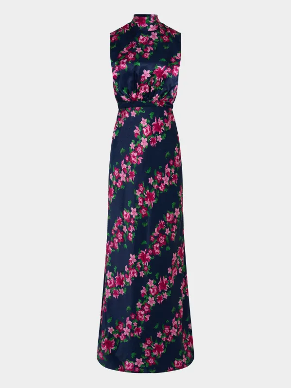 Fleur Dress in Navy Bellis sold by SALONI