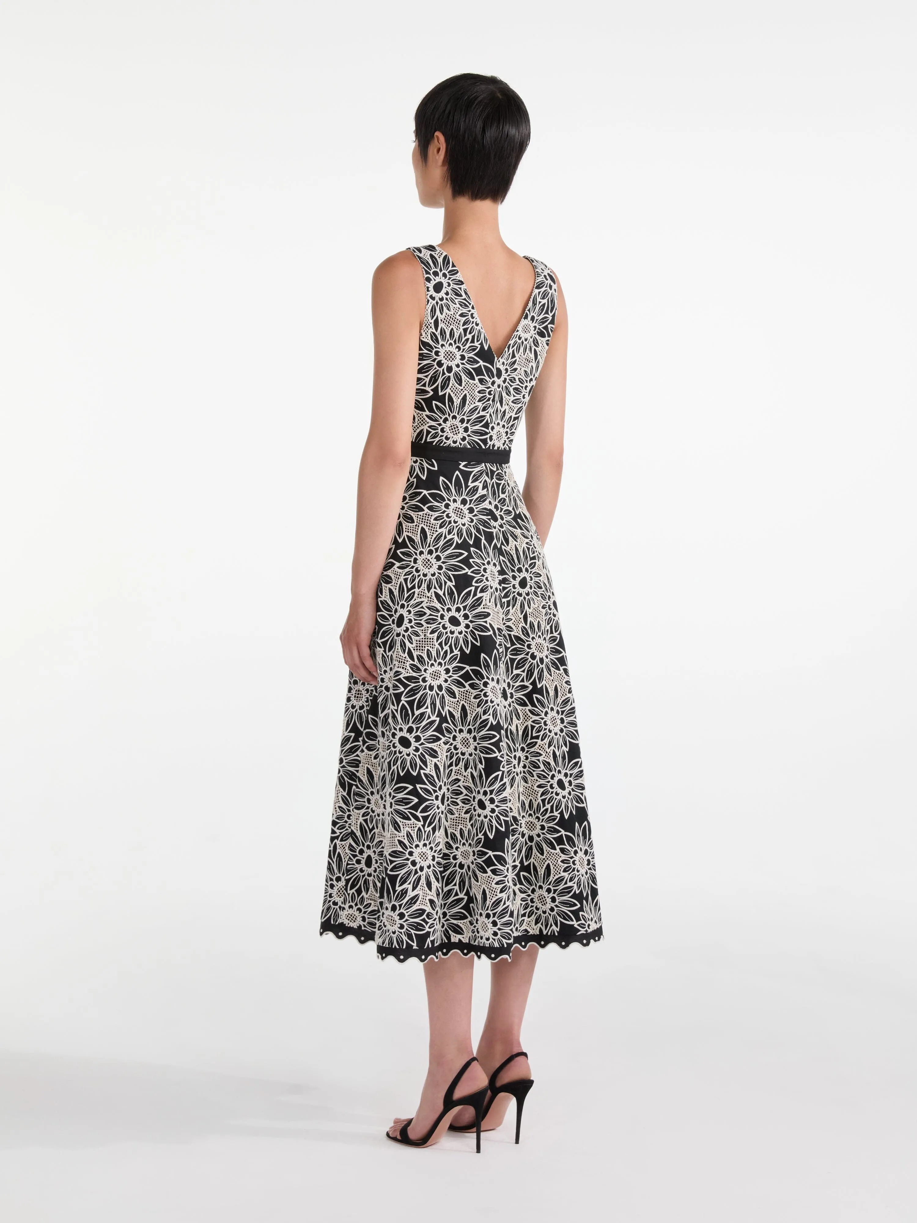Zoey D Dress in Black Daisies sold by SALONI product image thumbnail 4
