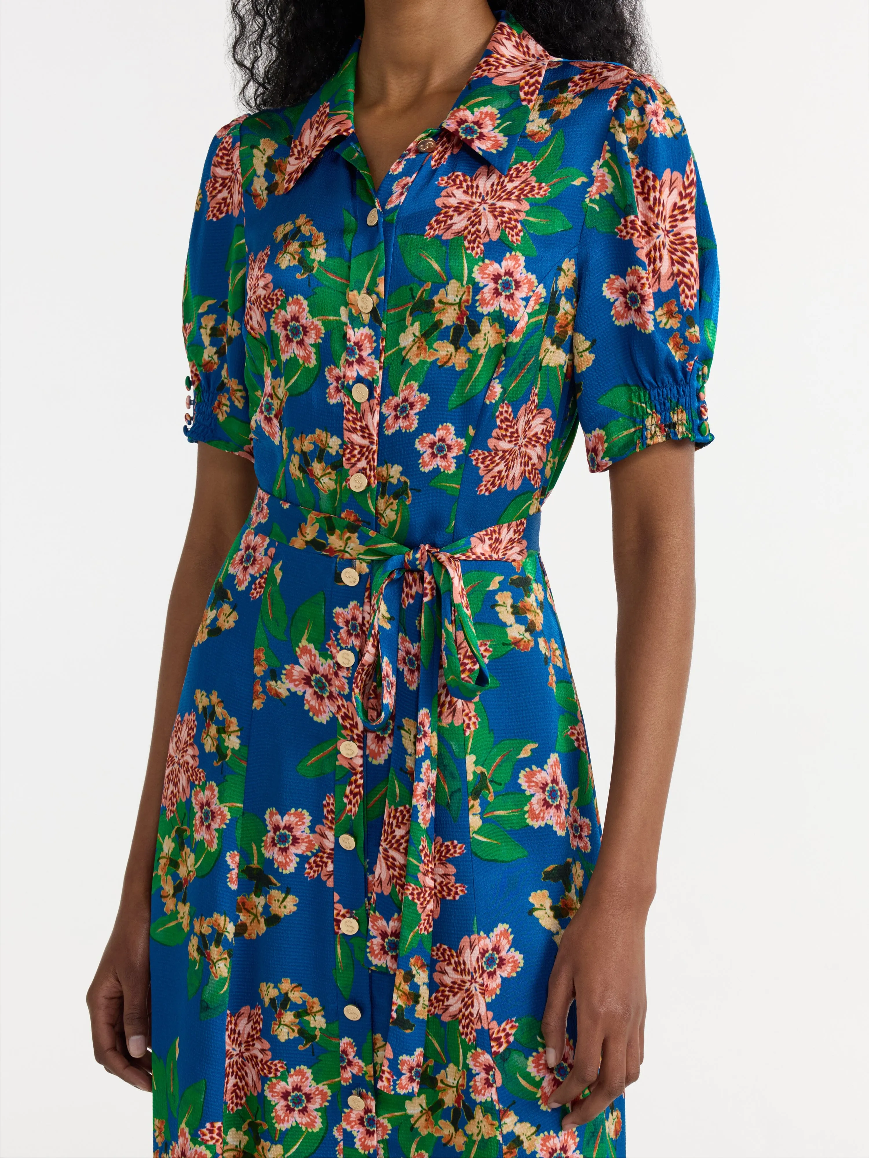 Vanessa D Dress in Flori Sapphire sold by SALONI product image thumbnail 5