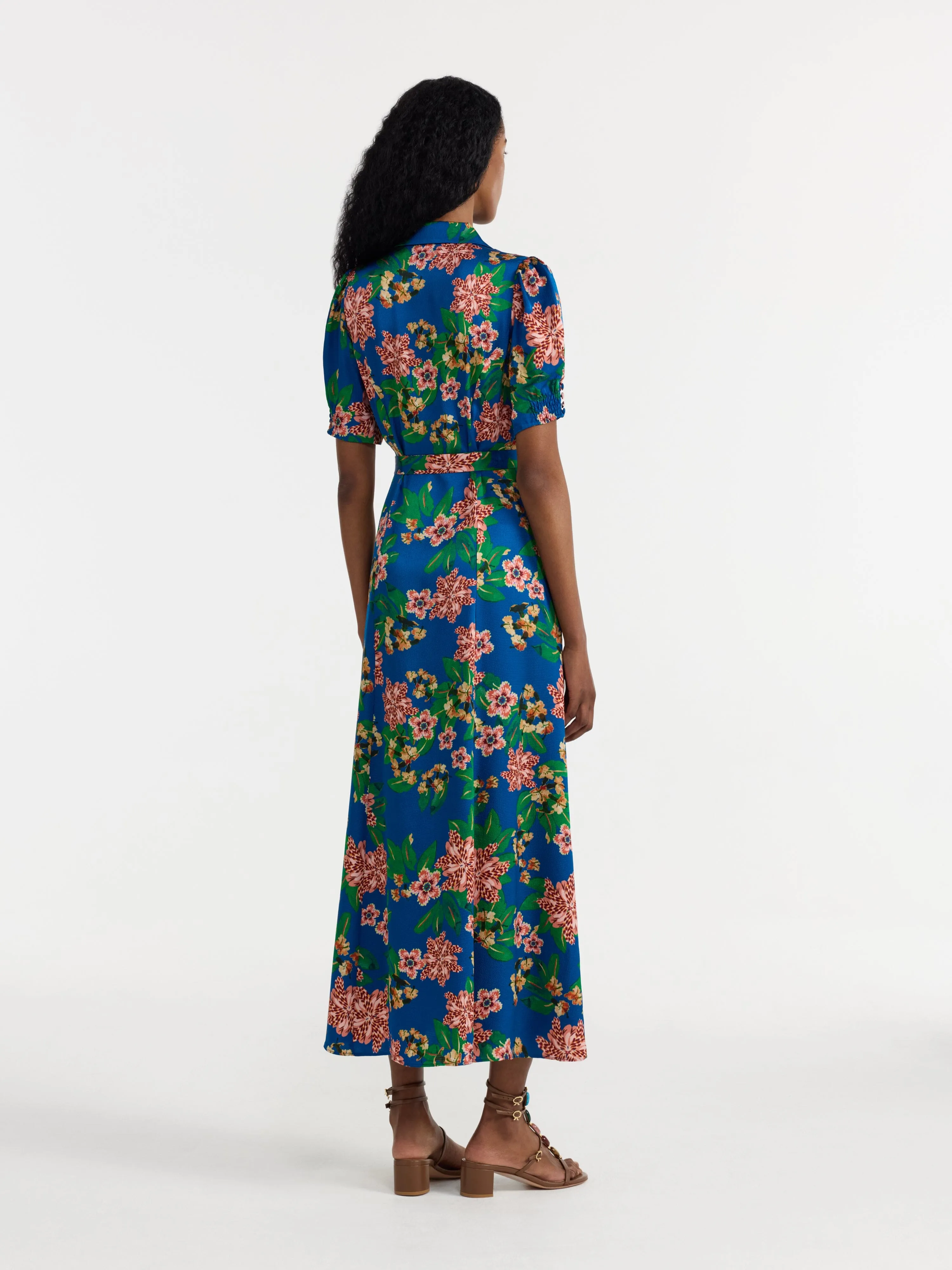 Vanessa D Dress in Flori Sapphire sold by SALONI product image thumbnail 4