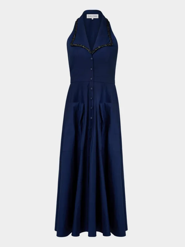 Jessica Dress in True Navy made by SALONI