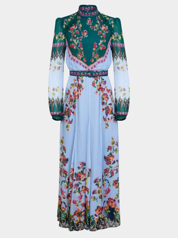 Jacqui B Dress in Saffier Trellis made by SALONI