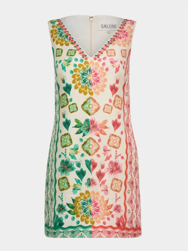 Alba C Dress in Sunrise Border sold by SALONI