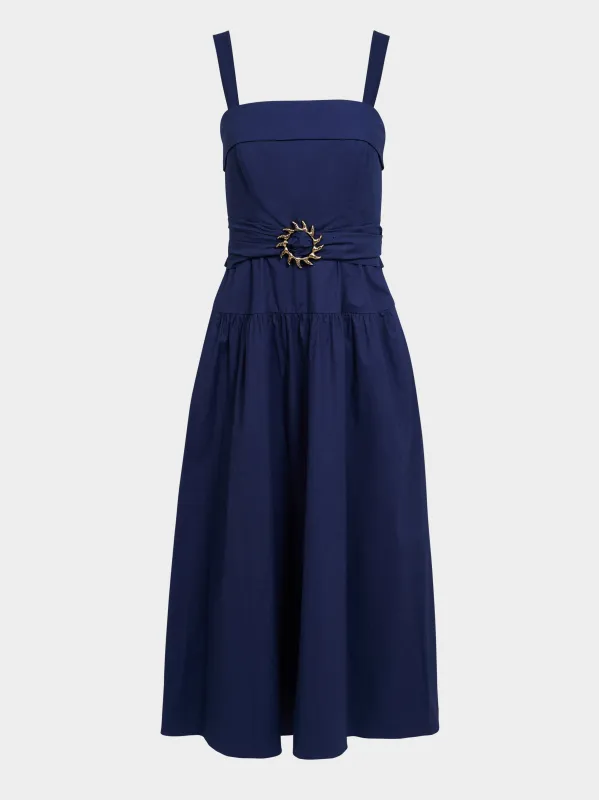 Zinnia Dress in True Navy made by SALONI