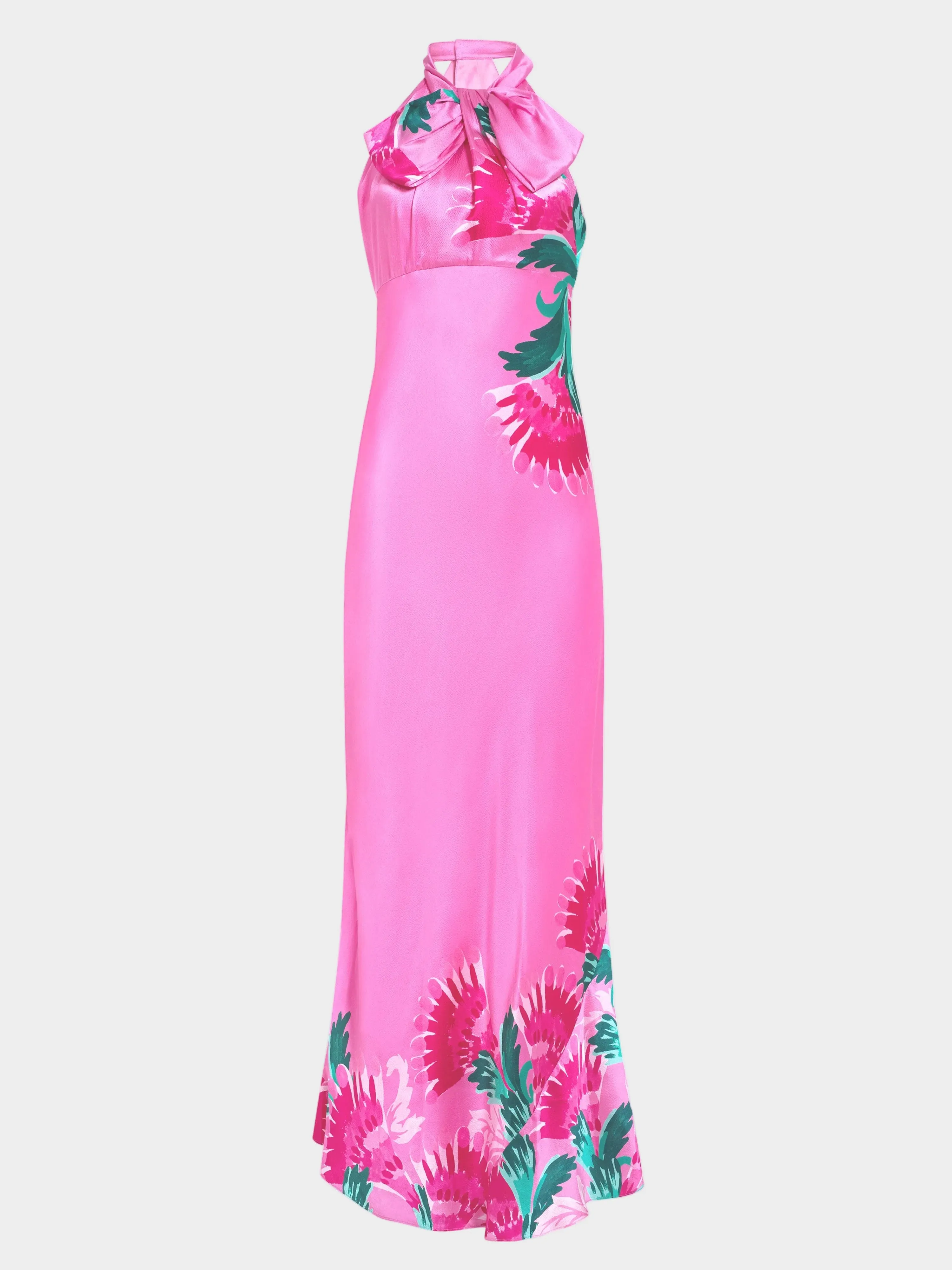 Suzette Long Dress in Phlox Feather sold by SALONI