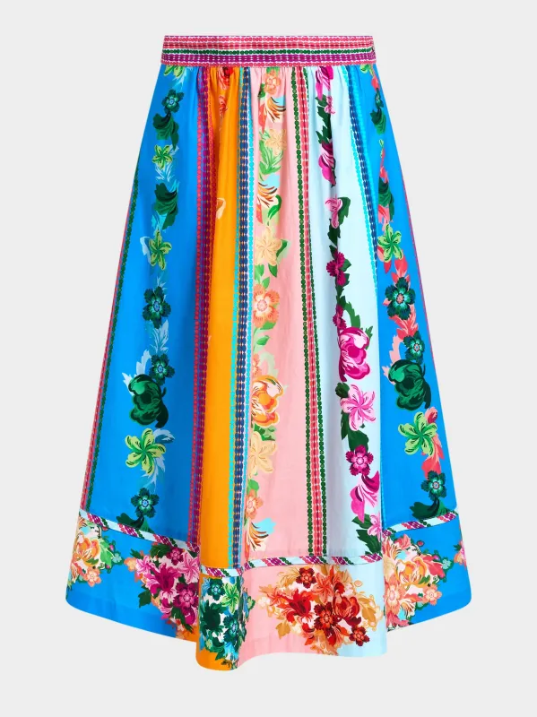 Pia Skirt in Bellis Rainbow made by SALONI