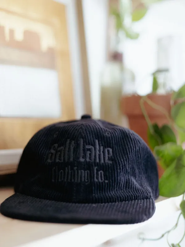 Good Company Cap Black Corduroy sold by Salt Lake Clothing