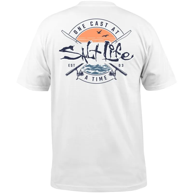 Men's One Cast at a Time Short Sleeve Shirt sold by Salt Life