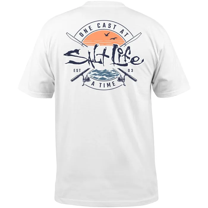 Men's One Cast at a Time Short Sleeve Shirt sold by Salt Life