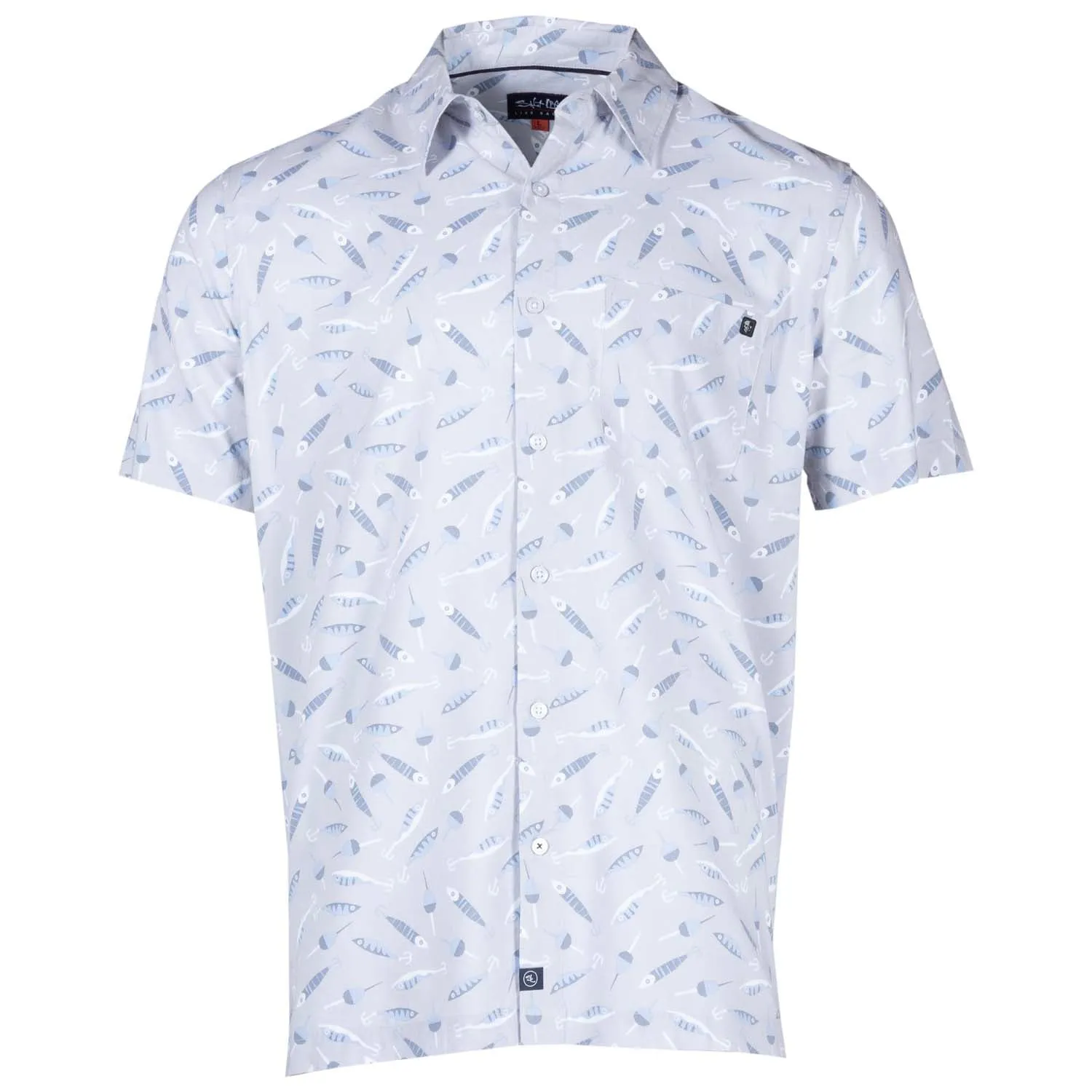 Men's Tempting Tackle Woven Short Sleeve Shirt sold by Salt Life