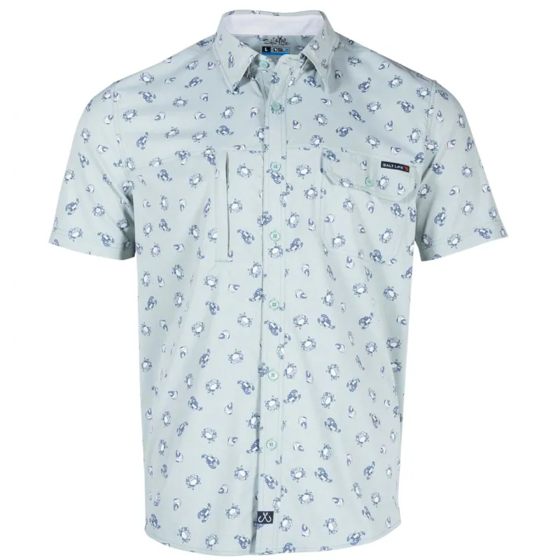 Men's Crustacean Life Woven Short Sleeve Shirt sold by Salt Life
