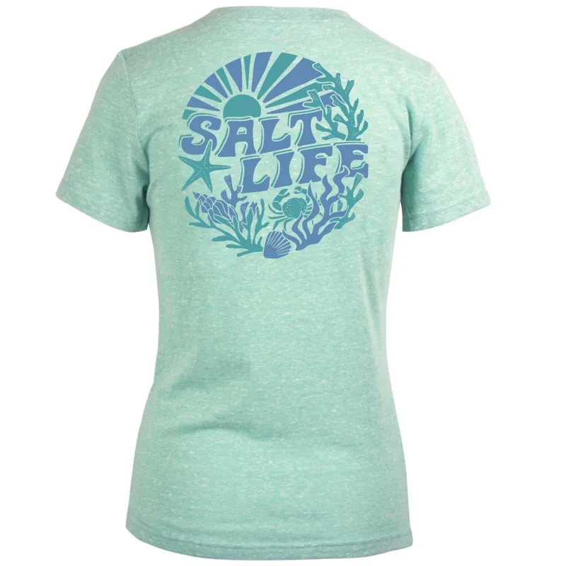 Women's Coral Dawn V-Neck Short Sleeve Shirt sold by Salt Life