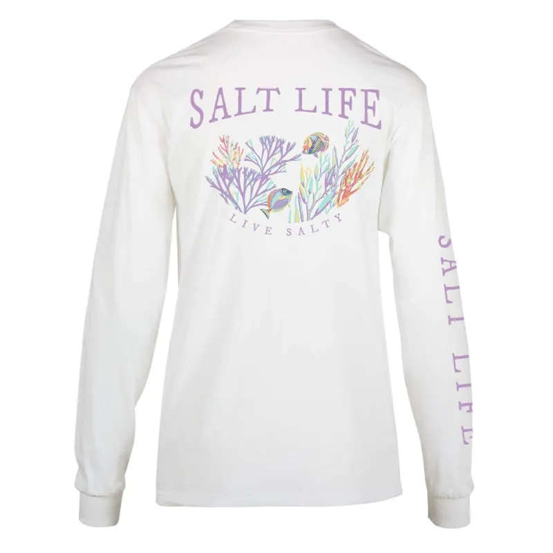 Women's Coral Colony Long Sleeve V-neck Shirt sold by Salt Life