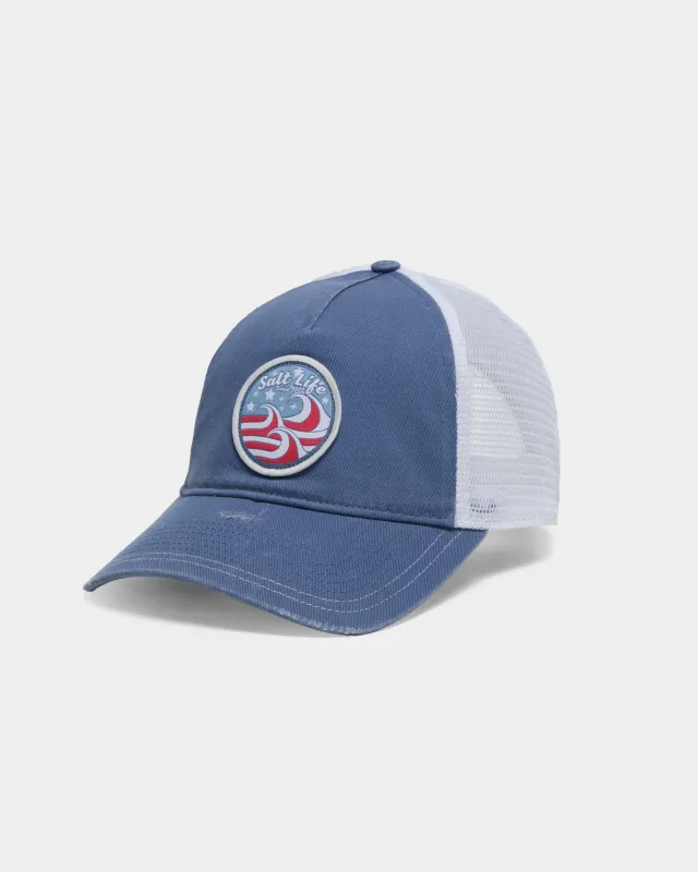 Red White and Wave Hat sold by Salt Life