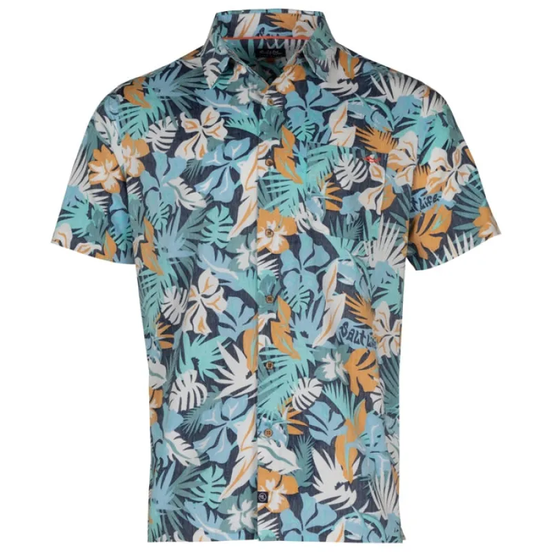Men's Retro Tropical Tuna Woven Short Sleeve Shirt made by Salt Life