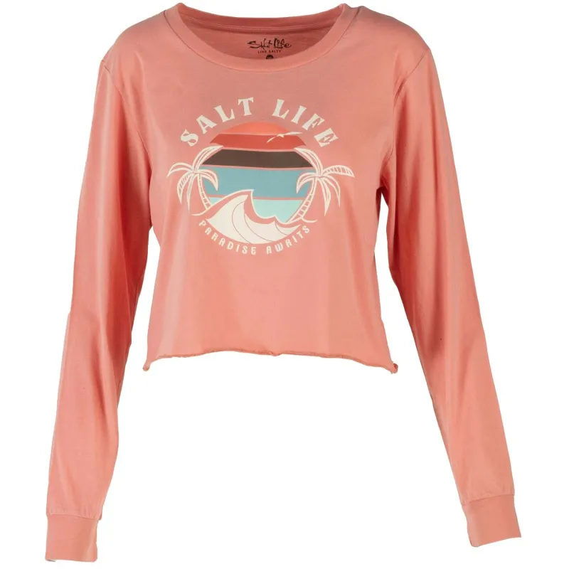 Women's Paradise Bound Cropped Long Sleeve Shirt sold by Salt Life