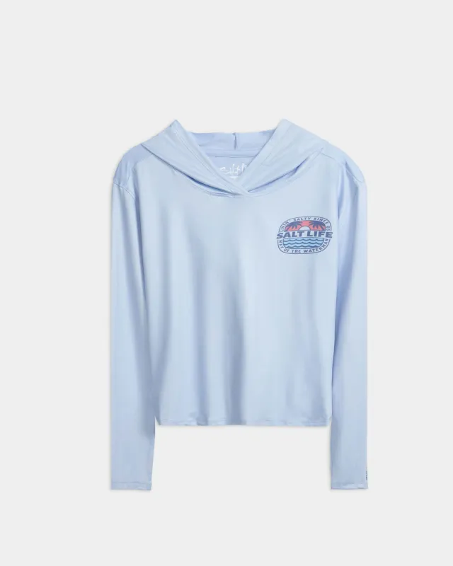 Women's Daily Paradise Cropped SLX Performance Hoodie sold by Salt Life