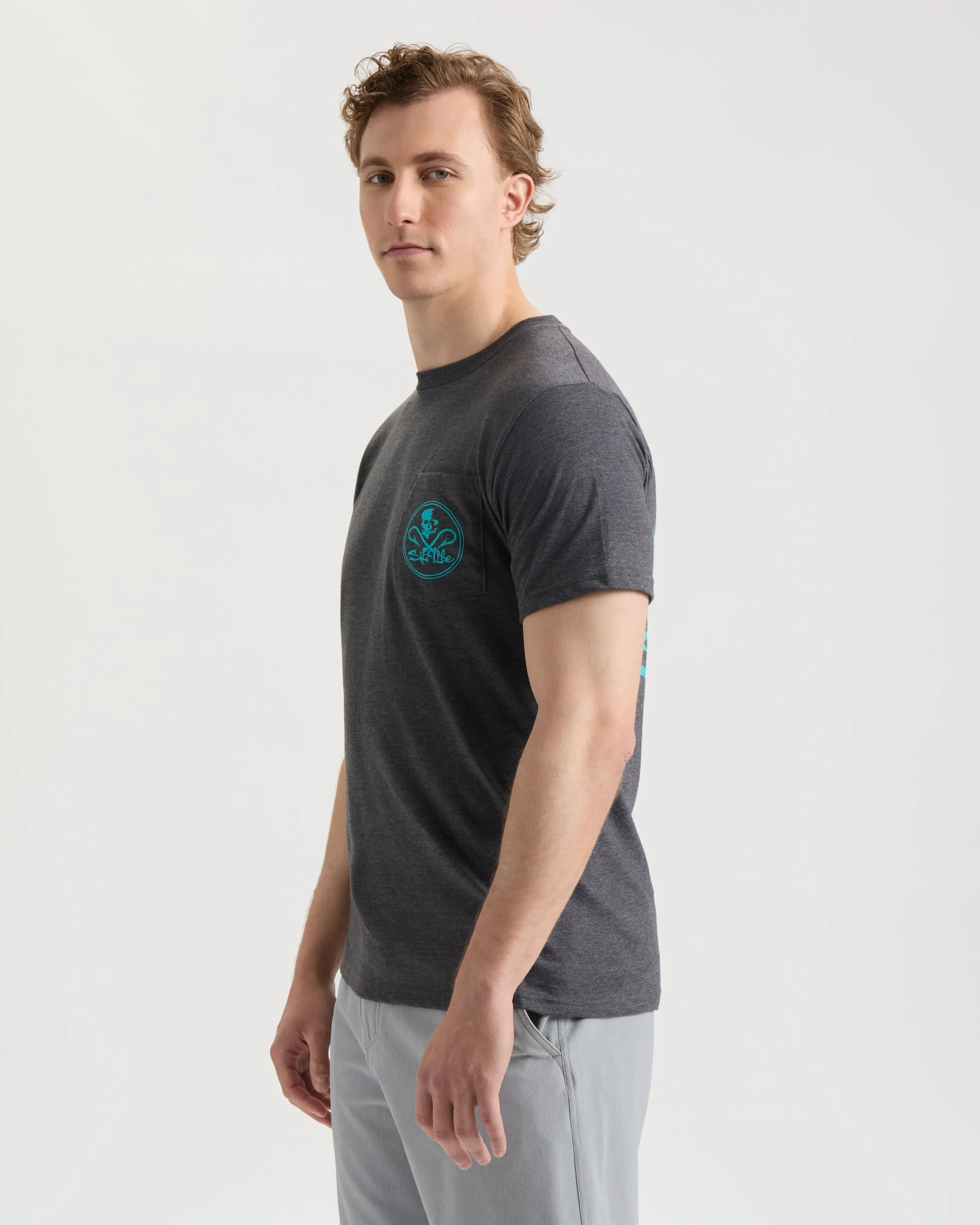 Men's Skull and Hooks Short Sleeve Shirt sold by Salt Life product image thumbnail 3