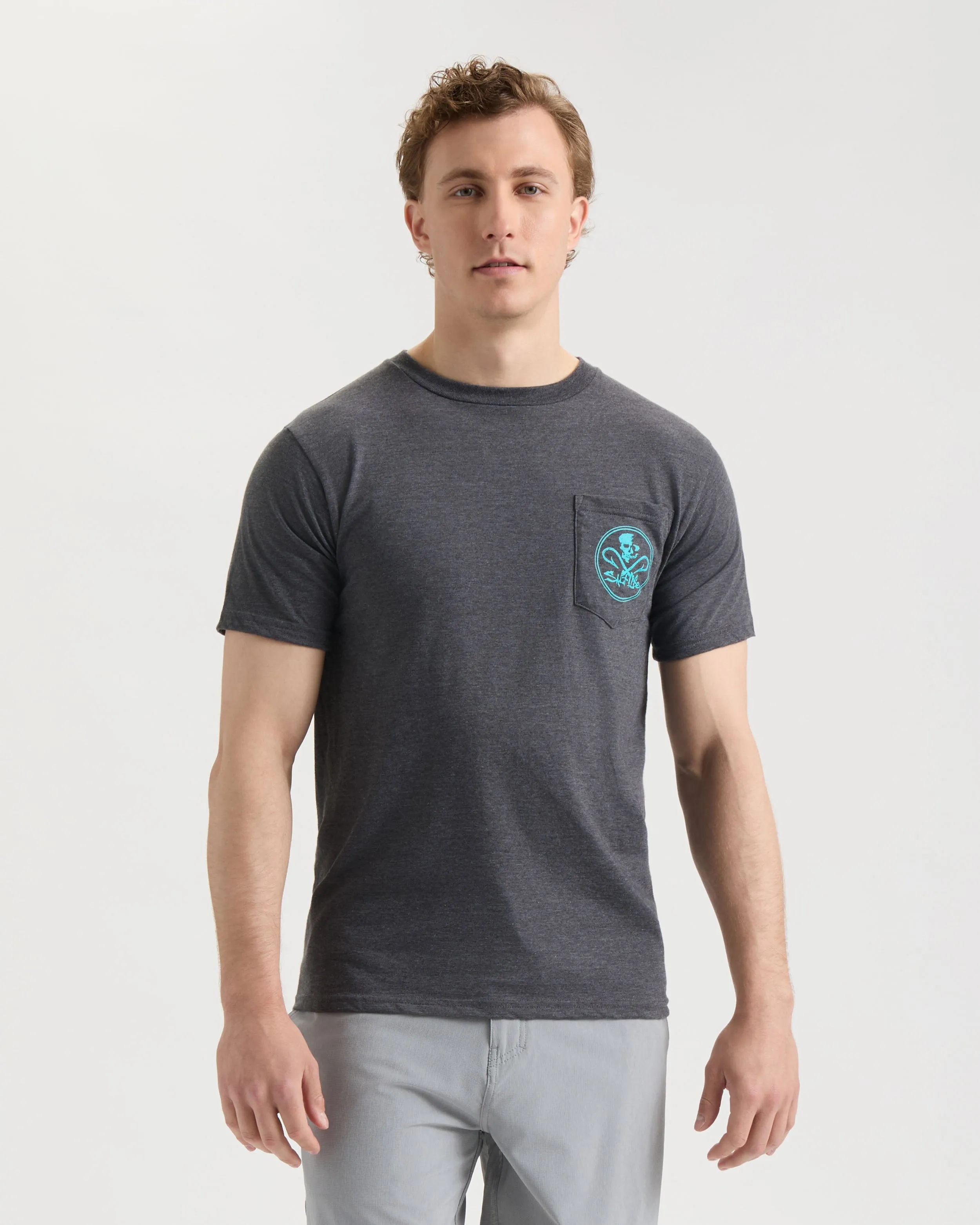 Men's Skull and Hooks Short Sleeve Shirt sold by Salt Life