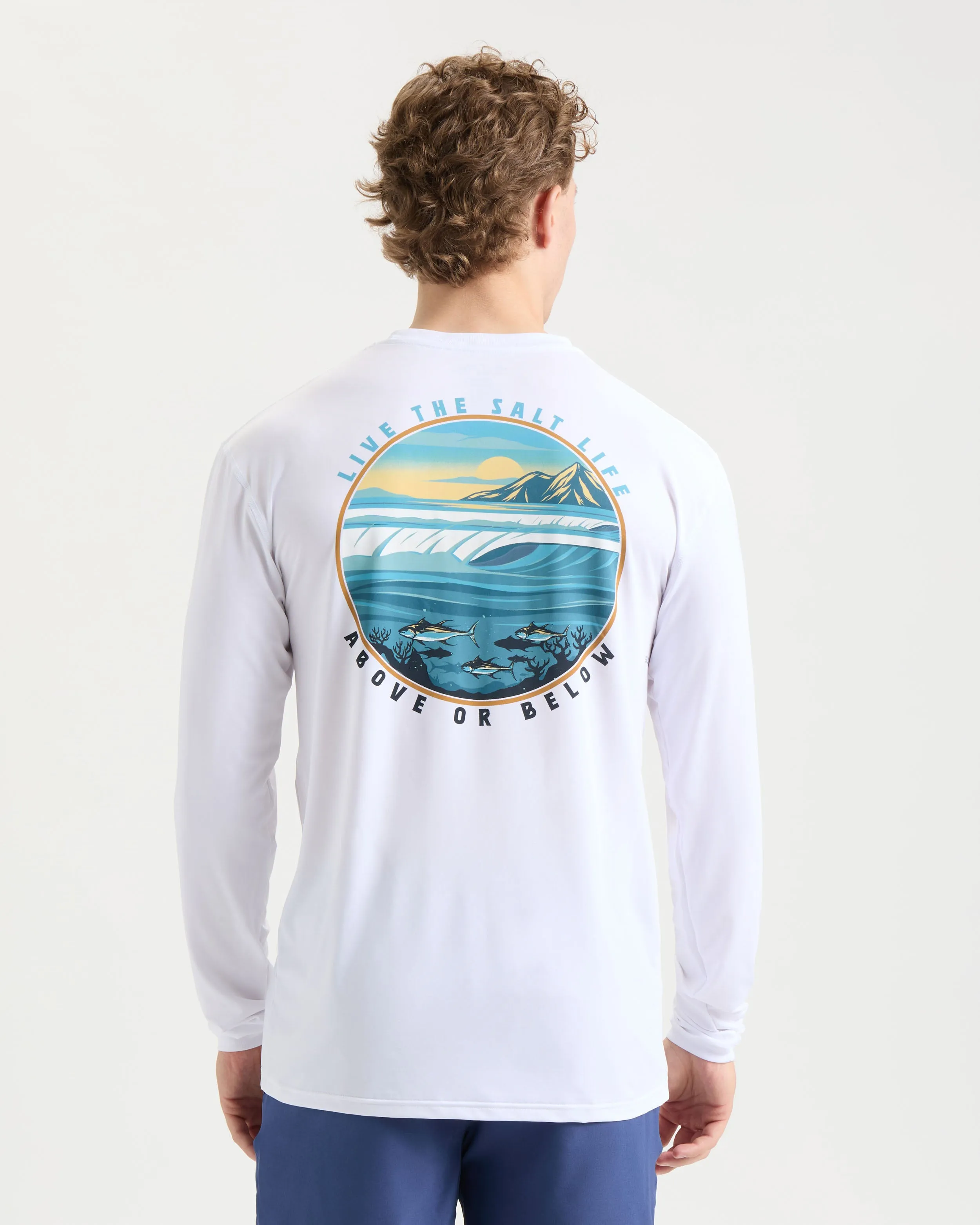 Men's Live Above Or Below SLX Performance Long Sleeve Shirt sold by Salt Life product image thumbnail 2