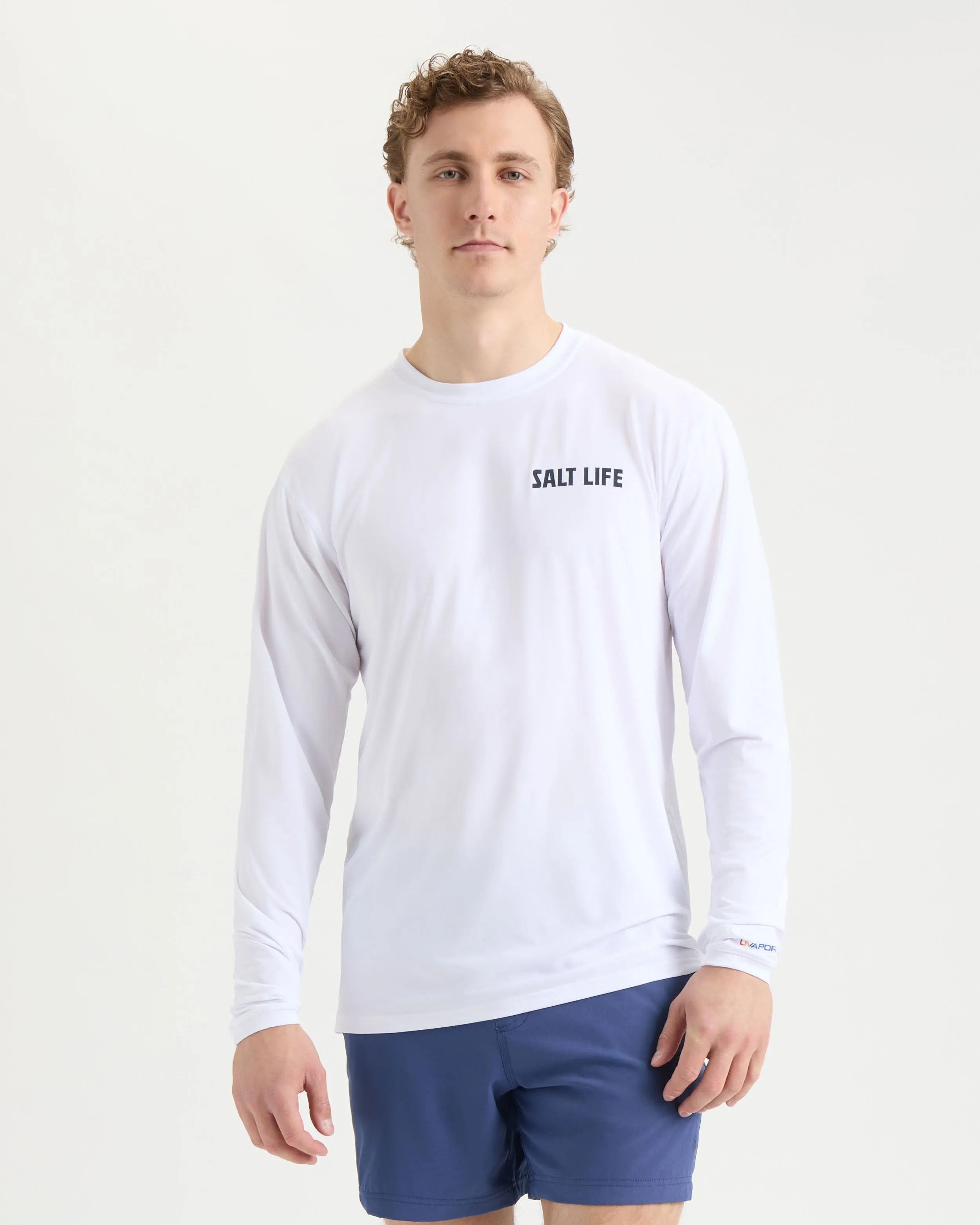 Men's Live Above Or Below SLX Performance Long Sleeve Shirt sold by Salt Life
