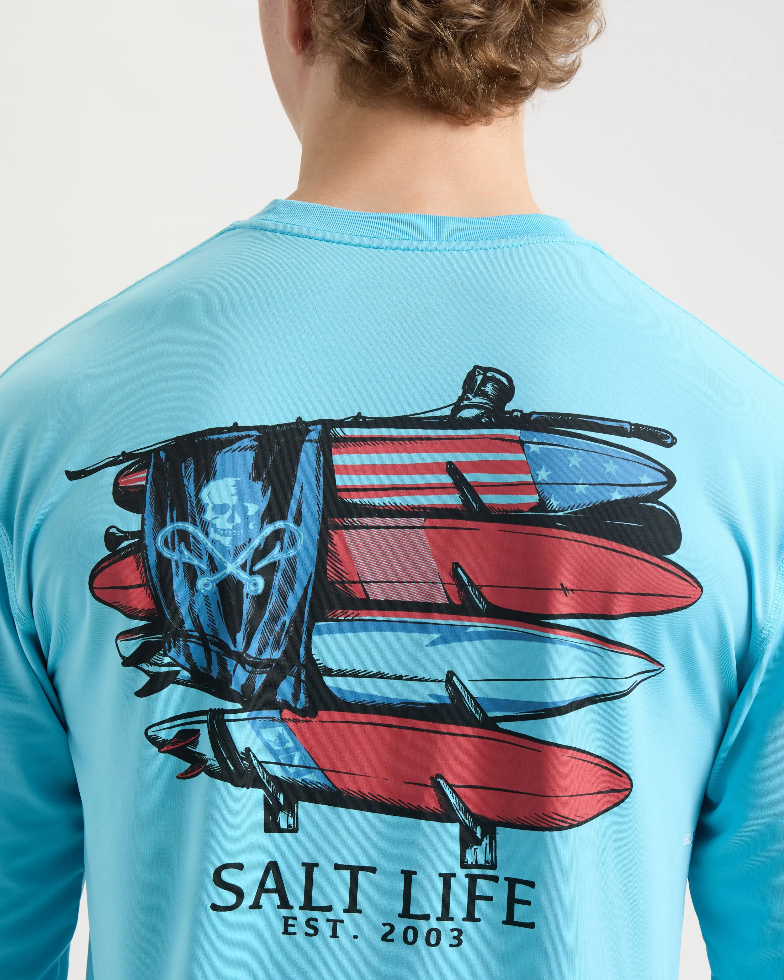 Men's American Quiver Long Sleeve SLX Performance Shirt sold by Salt Life product image thumbnail 5