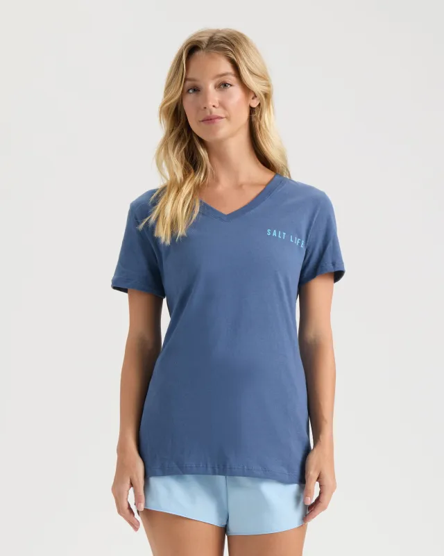 Women's Forever Coastal V-neck Tee sold by Salt Life