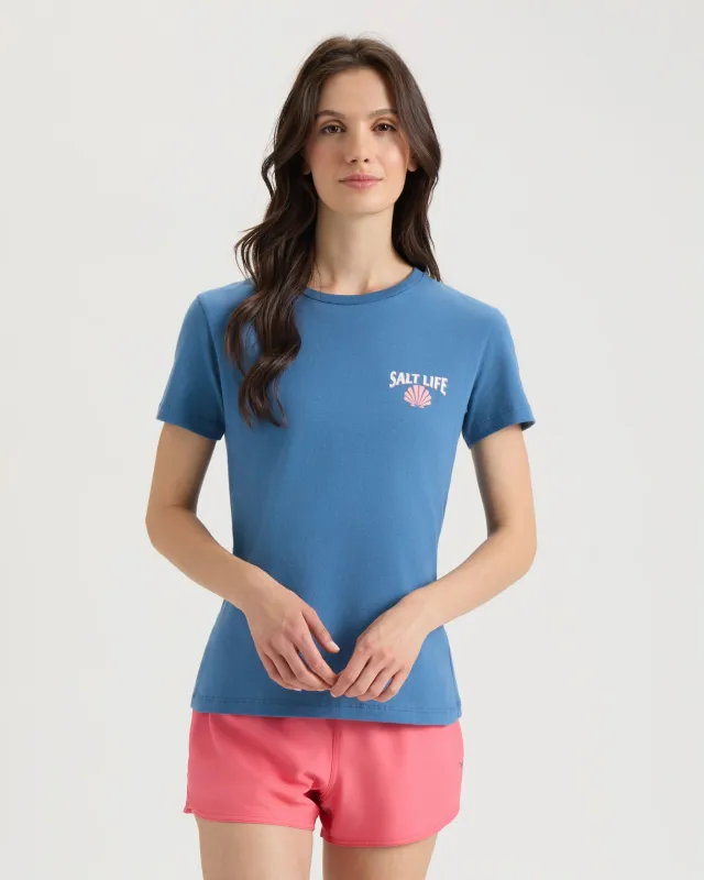 Women's Mermaid Shell Short Sleeve Shirt sold by Salt Life