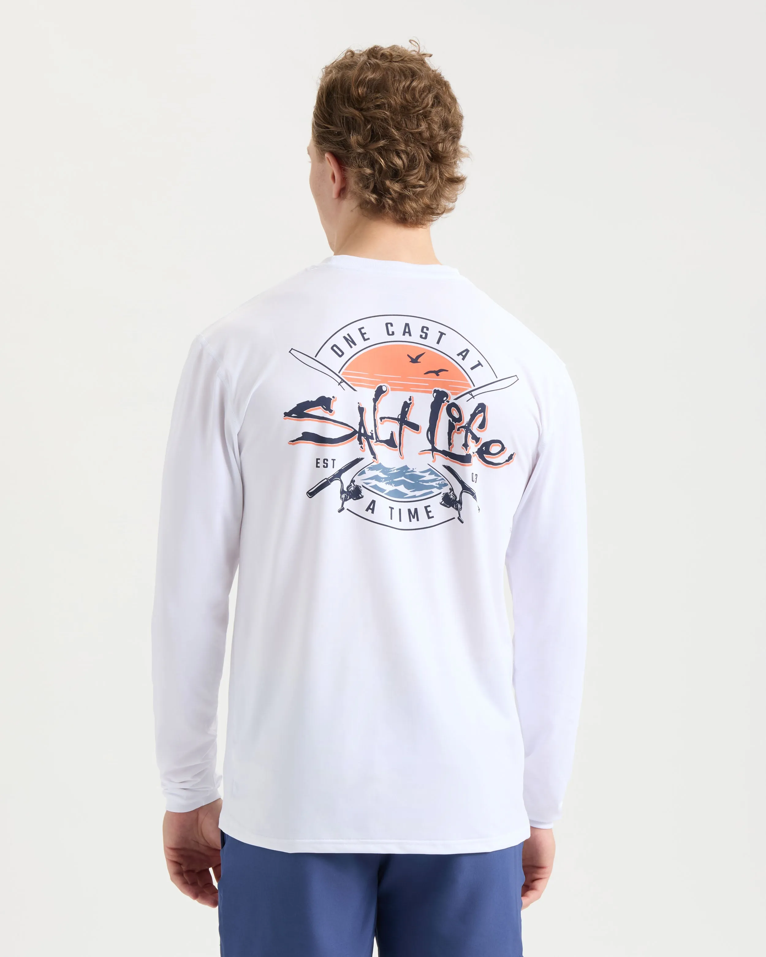 Men's One Cast at a Time Long Sleeve SLX Performance Shirt sold by Salt Life product image thumbnail 2