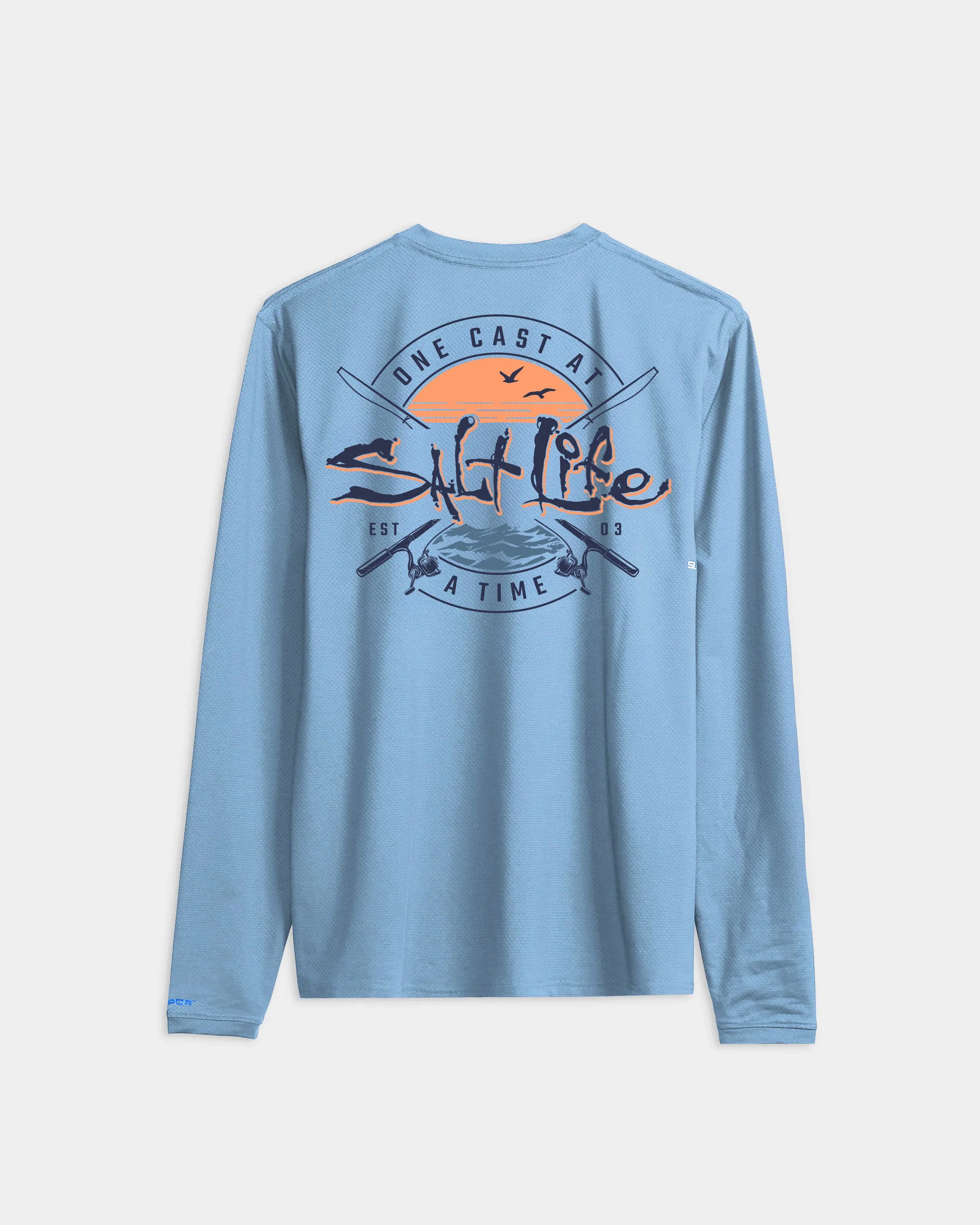 One Cast At a Time SLX Performance Long Sleeve Shirt sold by Salt Life