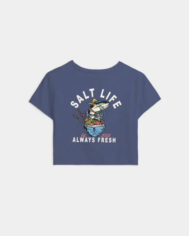 Women's Served Fresh Cropped Tee sold by Salt Life
