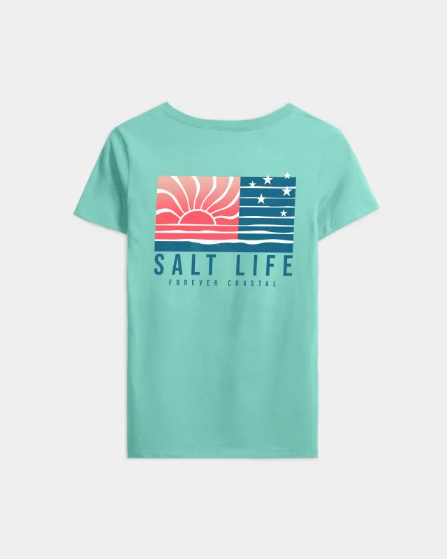 Women's Forever Coastal V-Neck Tee sold by Salt Life