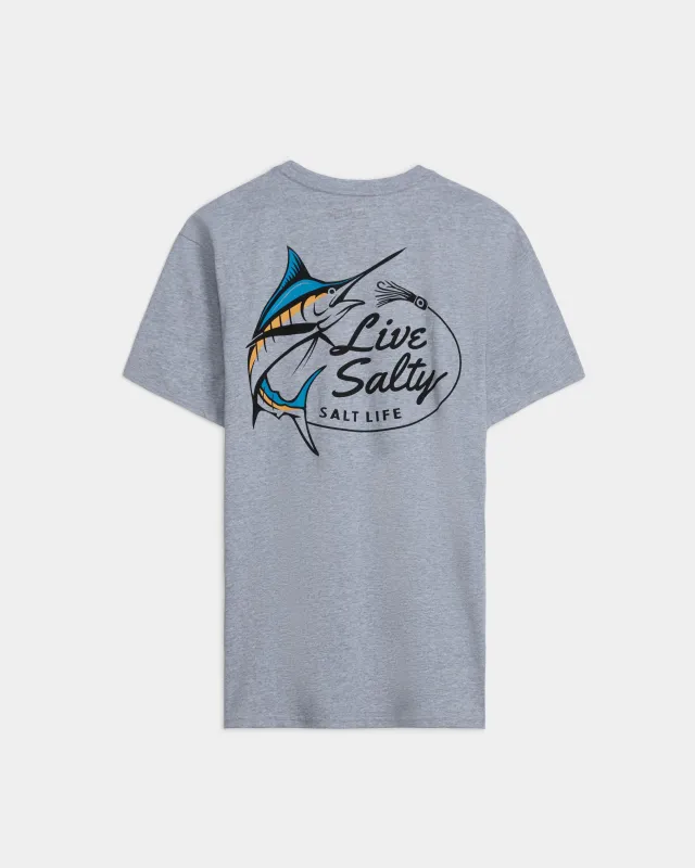 Men’s Salty Marlin Lure Short Sleeve Tee sold by Salt Life