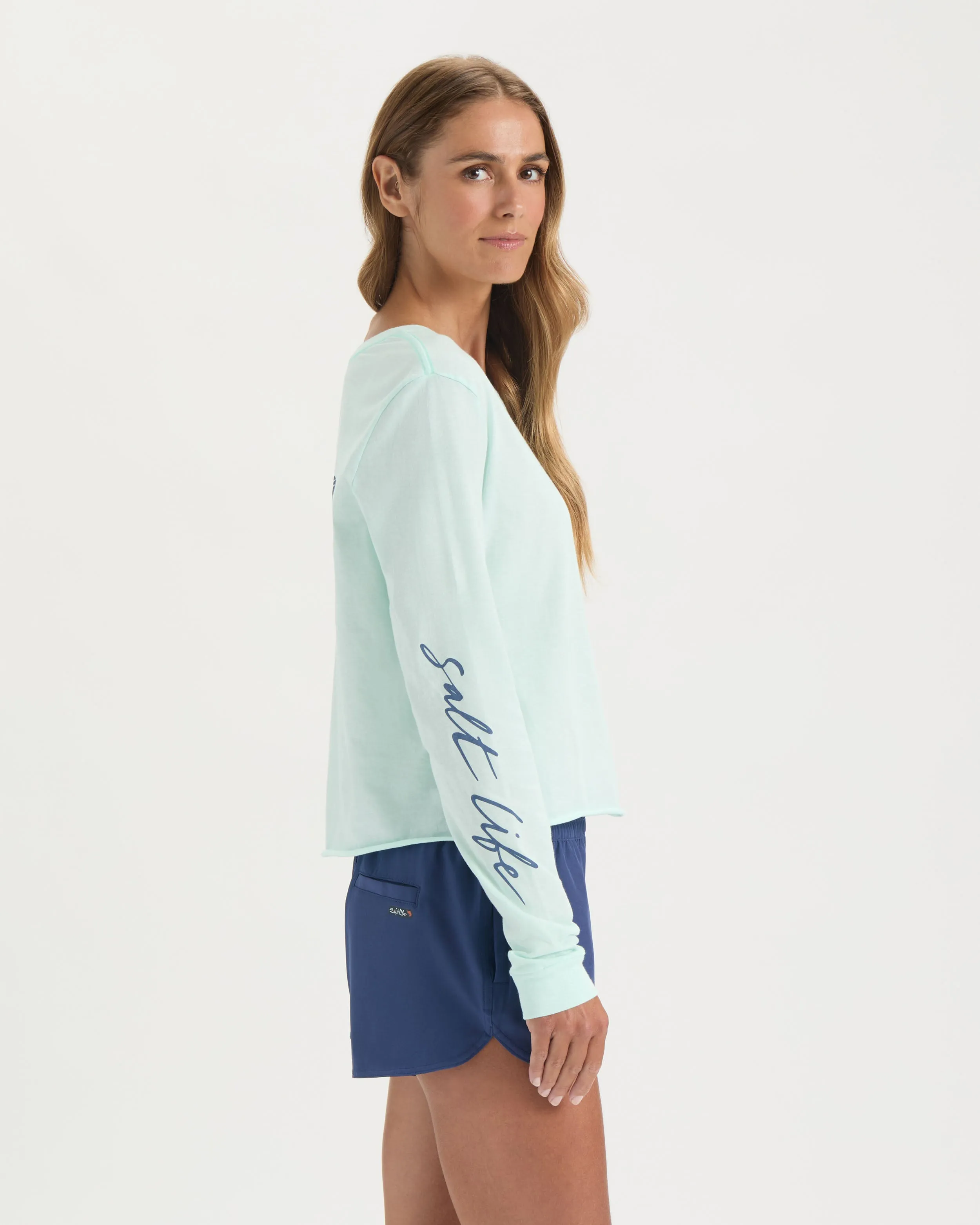 Women’s Sea Cruiser Cropped Long Sleeve Shirt sold by Salt Life product image thumbnail 3
