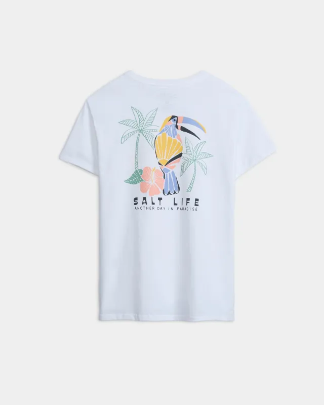 Women’s Toucan Palms Short Sleeve Tee sold by Salt Life